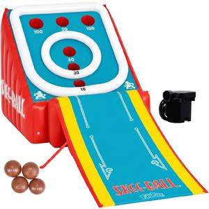 Flybar FunPark Giant Inflatable Skee-Ball Game, 11 Ft Backyard Outdoor Games for Kids & Adults, 4 Balls & Electric Air Pump Included, Yard Games Carnival Game for Family, Indoor Outdoor Party, Ages 6+, Large
