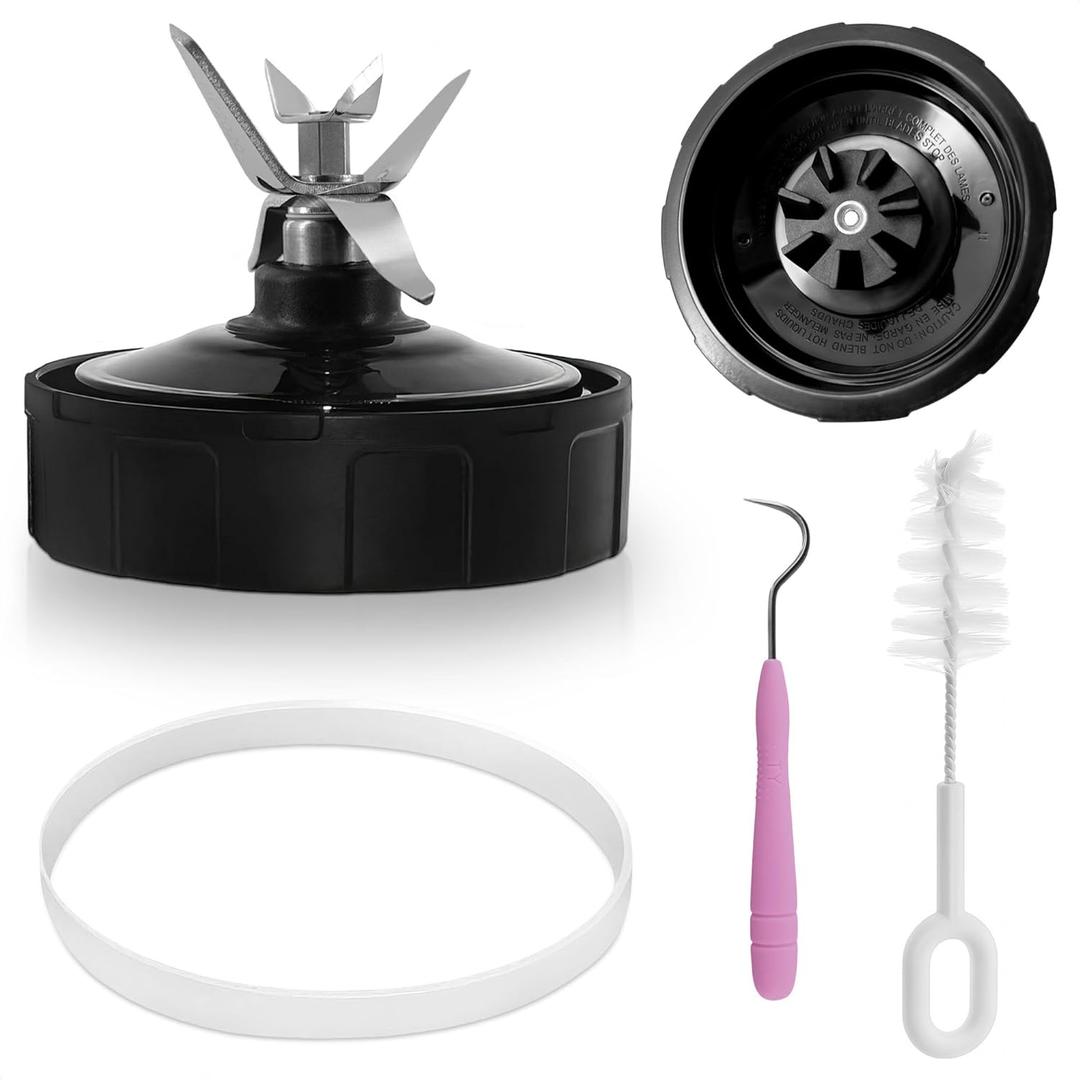 Replacement Blade for Ninja Blender - 7-Fin Male 4" Stainless Steel Blender Blade Replacement - Compatible with Nutri Models BL 480/481/482/490/491/492/640/641/642/682 BN401/750/751/801 NN100/101/102