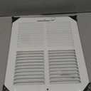 12x10 Supply Air Vent Cover 2-Way Grille for Wall or Ceiling Duct Opening - Flat Stamped Face Air Diffuser by HVAC Premium - White - Overall Size: 13.75" x 11.75"