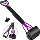 LPNPMFV9449388PPOGOO Non-Breakable Pooper Scooper for Dogs and Cats with Long Handle High Strength Material and Durable Spring for Easy Grass and Gravel Pick Up Purple
