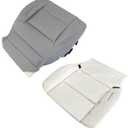SecosAutoparts Driver or Passenger Bottom and Foam Pad Replacement Leather Seat Cover Gray Compatible with Chevy Silverado SLT SLE Z71 Tahoe Compatible with GMC Sierra 2014 2015 2016 2017 2018 2019