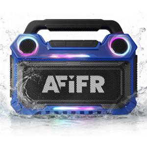 Outdoor Bluetooth Speaker, 160W Loud Bass! Rugged, IP67 Waterproof, 24H Playtime with Lights, Wireless TWS Pairing Portable Speakers for Party, Outsides, Travel, Beach, Garage(Tide Blue)