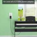 VHBW 12V AC Adapter AD-A12150LW Compatible with Casio Privia Power Cord Compatible with Casio PX-130, PX-330, PX-3 Keyboards AD-A12150 12-Volt AC Power Supply for WK6500 WK6600 WK7500 and WK7600