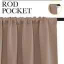 NICETOWN Kids Blackout Curtain Panels - Window Treatment Thermal Insulated Solid Rod Pocket Curtains/Drapes for Bedroom (Set of 2 Panels, 42 by 63 Inch, Cappuccino)