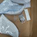 White Flower Modern Ceiling Fans with Lights, Low Profile Ceiling Fan with Remote for Bedroom, 32inch Flush Mount Ceiling Fan with LED Dimmable Light,6-Speeds, Timing CeilingFan Light-8L