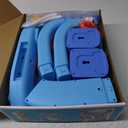 KIZZYEA Toys for 1 2 3 Years Old Boys Girls, Toddler Basketball Hoop & Soccer Goal, Montessori Toy, Interactive Musical Sports Toys with Light, Christmas Birthday Gifts for Baby Kids Age 12-18 Months (Blue)