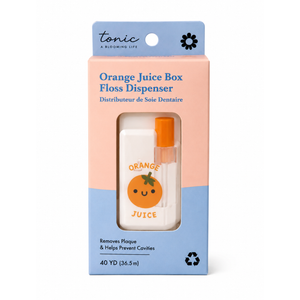 Orange Juice Box Floss Dispenser, Pack Of 6