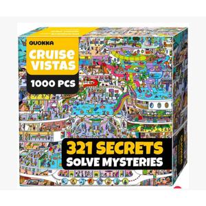 QUOKKA 1000 Piece Jigsaw Puzzle for Adults Cruise Vistas – Premium Box Packaging with Extra Fun Challenges - Stunning Scenic Animal Puzzle - Perfect for Relaxation & Creativity & Gift Giving