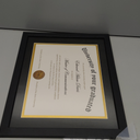 upsimples 11x14 Diploma Frame Certificate Degree Document Frame with High Definition Glass, 8.5 x 11 with mat for Wall and Tabletop, Black Double Mat, 1 Pack