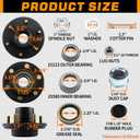 1 Set 6 on 5.5'' Trailer Hub Kit for 5200-6000 lbs 1.25'' to 1.75'' #42 Tapered Spindle, Pre-Lubricated 25580 15123 Bearings 6x5.5 Pattern Trailer Idler Hub 6 Lug Bolt Trailer Wheel Hub Kits