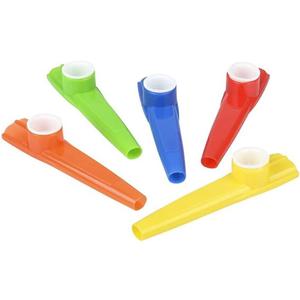 Plastic Kazoos Musical Instruments with Kazoo Flute Diaphragms for Gift, Prize and Party Favors (12-Pack)