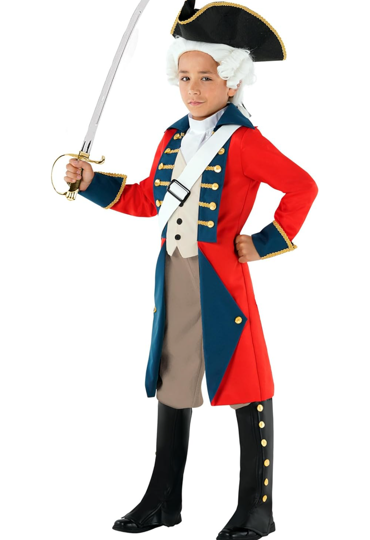 Morph - Revolutionary War Costume Kids - Colonial Costume Boys - British Red Coat Costume - Napoleon Costume Kids Strap And Boots Only