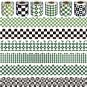 6 Rolls 196.8 Ft Checkered Bulletin Board Border Set - Retro Buffalo Plaid Theme Trim - Perfect for Birthday, Classroom, Office & Back-to-School Decorations - Teacher Decor