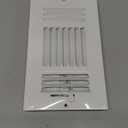 HVAC Premium 8"w X 4"h 3-Way AIR Supply Grille - Vent Cover & Diffuser - Flat Stamped Face - White [Outer Dimensions: 9.75"w X 5.75"h]