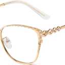 MORESHINE Fashion Cat Eye Blue Light Blocking Glasses for Women, Glasses for Reading/Computer/TV/Phones Eye Strain (Yellow)