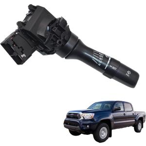 XQSMWF Turn Signal Headlight Switch Front Windshield Wiper Switch 8465204141 84652-04141 Compatible with Toyota Tacoma 2005 2006 2007 2008 2009 2010 2011 Intermittent Wiper Combination Black