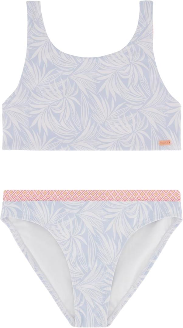 Roxy Girls Two-Piece Bikini Swimsuit Set, UPF 50+ Sun Protection, Quick-Dry Bathing Suit (14, Skyway Bali)