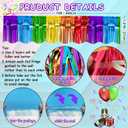 6 Pack 59Ft Rainbow Parade Floats for Trailer Car, Colorful Wavy Foil Fringe Garland Tinsel Streamers Hanging Banner Table Skirts for Graduation Homecoming Holiday Birthday Pride Party (Rainbow)