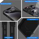 Genuine Forged Carbon Fiber Case for iPhone 15 Pro Max, Military Grade Drop Protection, Shockproof Phone Cover with Aluminum Alloy Buttons and Camera Frame - Glossy Blue