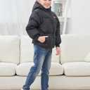 UNICOMIDEA Baby Winter Coat with Hooded Toddler Boys Girls Puffer Jackets for 12M-5T (Black)