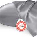 Bedsure Satin Pillowcases, Similar to Silk Pillowcase 2 Pack,Cooling Pillow Case for Sleeping Women with Envelope Closure, Gifts for Women Men, Dark Grey, Queen Size, 20x30 Inches, 2pcs