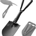 Gold Armour Military Folding Camping Shovel, High Carbon Steel Survival Shovel Entrenching Tool Handle with Carrying Pouch