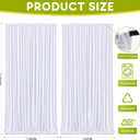 Wokceer White Backdrop Curtain for Wedding Parties 10x8FT Wedding Curtains Backdrop Drapes Polyester for Photoshoot Baby Shower Birthday Party Curtains Photography Background 2 Panels 5x8FT