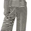 MISSACTIVER Women's Striped 2 Piece Lounge Set Casual Long Sleeve T-Shirt Drawstring Wide Leg Pants Matching Pajamas Set