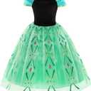 Princess Costume for Girls Toddler Dress up Clothes with Accessories Halloween Cosplay Birthday Party