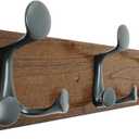 SKOLOO 30-Inch Walnut Wood Coat Rack Wall Mount with 5 Triple Hooks - Ideal for Family Entrances, Classrooms, and Pet Supplies Storage - Perfect Coat Hooks for Wall