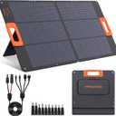 100W Solar Panel,N-Type 16BB Portable Solar Panels for Power Station,Foladable Solar Panel,QC3.0 USB-A &Type-C,25% High Efficiency,IP68,ETFE Integrated Design for Outdoor Camping,Off Grid