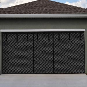 Garage Door Screen for Winter 16x8ft Garage Door Insulation Kit for 2 Car Magnetic Thermal Curtain Oxford Cover Blanket, Weatherproof, Windproof, Soundproof