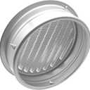 8 Inch Round Air Vent Stainless steel Louver Grille Cover White Soffit Vent with Built-in Screen Mesh for Kitchen/Bathroom/Study-Room/Office Ventilation [FDXGYH]