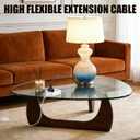 2 Pack Clear Extension Cord with Foot Switch 3 Outlet 10FT Invisible Extension Cord 2 Prong Power Cable Male to Female, for Christmas Tree Lighting Holiday Lighting, UL-Certified, 13A/125V, 2 x 16 AWG