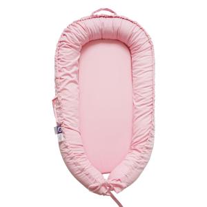 Infant Lounger, Baby Nest Cover for Baby Girls & Boys, Newborn Essentials for Baby 0-12 Months, 100% Cotton Breathable, Portable Travel Bed (Misty Rose)