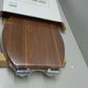 Elongated Toilet Seat Molded Wood Toilet Seat with Quietly Close and Quick Release Hinges, Easy to Install also Easy to Clean by Angol Shiold (Elongated, Walnut)