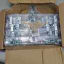 HOUSE DAY Clear Pants Hangers with Clips 25 Pack, Non-Slip Skirt Hangers for Women, Upgraded Heavy Duty Plastic Clip Hanger for Pants, Trousers, Jeans, 14" Short Hanger, 360-Rotating Swivel Hook