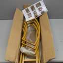 Double Arch Backdrop Stand Metal Open Arch Backdrop Frame U Shaped Wedding Arches for Ceremony Baby Shower Garden Birthday Party Decoration (Gold, 6FT2.6FT)