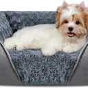 INVENHO Rectangle Washable Orthopedic Dog Bed for Small, Medium and Large Dogs, Soft Calming, Sleeping Puppy Bed Durable Pet Cuddler with Anti-Slip Bottom, S (20"x19"x6")