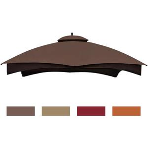 Eurmax USA High Performance Replacement Canopy Top for Lowe's Allen Roth Heavy Duty Gazebo Roof Gazebo Top with Air Vent 10X12 Cover #GF-12S004B-1, Replacement Top Only (Brown)