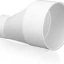 Pushglossy 6" X 3" PVC Pipe Fitting Schedule 40 Compatible with 429-E Series Eccentric Reducer Coupling Suitable for High-flow Capacity, Plumbing, Irrigation, Pool, Spa, White
