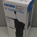 Aquarium U-V Filter for 10-40 gal, 132 GPH Swirl Turbo Design Submersible Internal Turtle Fish Tank Filter w/Timer, Quiet Power Pump Air Supply Green Clean Machine Saltwater Freshwater Green Killing