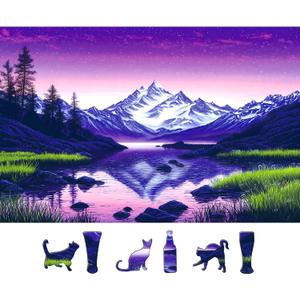 500 Piece Puzzles for Adults Nature Mountain Lake Landscape, 23" X 15"