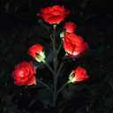 Homeleo [Upgraded 6 Flowers] Garden Solar Decorative Lights, Outdoor Waterproof Realistic Artificial Rose Flowers for Backyard Pathway Porch Step Memorial Cemetery Gravesite Decor, Red