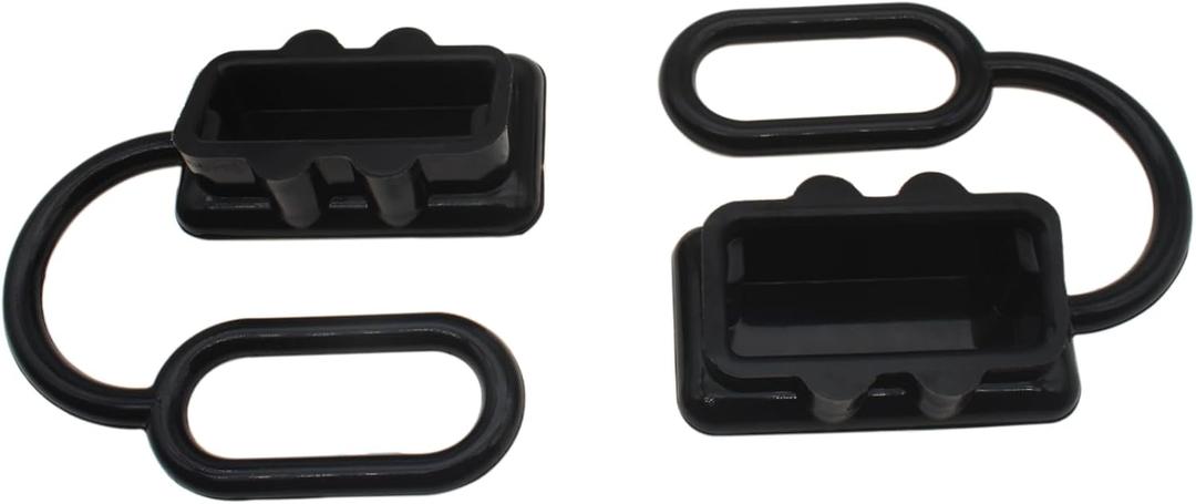 2PCS 50A DC Electrical Connector Dust Cover Silicone Soft Cover Black Dust Water Resistant Cover Cap Protector for Trailer or Caravan Power Connectors