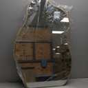 BOMINICA Irregular Wall Mirror Asymmetrical Mirror, Decorative Wall Mirror Golden Wood Framed, Wall Mounted Mirror for Bathroom Living Room Entryway Bedroom Hallway (Gold, 24" x 36")