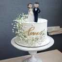 3 x Wedding Resin Cake Topper Bride and Groom Couple Statue Figurine Ornament Gift for Engagement Anniversary Bridal Showers Party Decoration