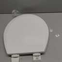 Bemis 550TTT Open Front Durable Wood Toilet Seat, Secure Hinges Stay Tight, Made in USA, Round, White