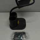 LED Desk Lamp with USB Charging Port Touch Control 3 Color Modes, Stepless Dimming, Eye-Caring LED Table Lamp for Home, Office, Bedroom, Reading, Work, Study, Gooseneck Lamp, 5V, 2.4A (Black)