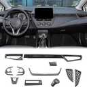 11PCS Carbon Fiber Interior Kit Accessories Compatible with Toyota Corolla 2020–2026 Sedan & 2019–2026 Hatchback